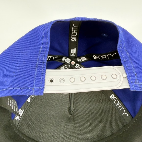 New Era Los Angeles Dodgers 9FORTY Adjustable A-Frame Baseball Cap Blue Gray NWT - Picture 8 of 13